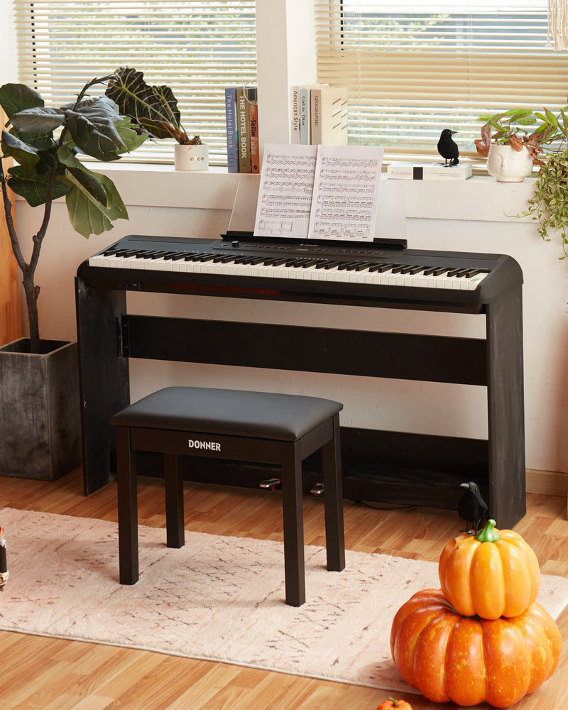 Donner SE-1 Pro 88 Key Graded Hammer Action Weighted Digital Piano Arranger Keyboard with Stand
