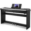 Donner DEP-20 Piano numérique débutant 88 touches clavier lesté pleine grandeur, piano électrique portable avec support de meuble, unité à 3 pédales