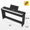 Donner DEP-20 Portable 88 Key Weighted Digital Piano with Furniture Stand & 3 Pedal